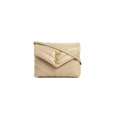 YSL TOY LOULOU SHOULDER BAG IN QUILTED LEATHER DAE204123186 (20*14*7cm)
